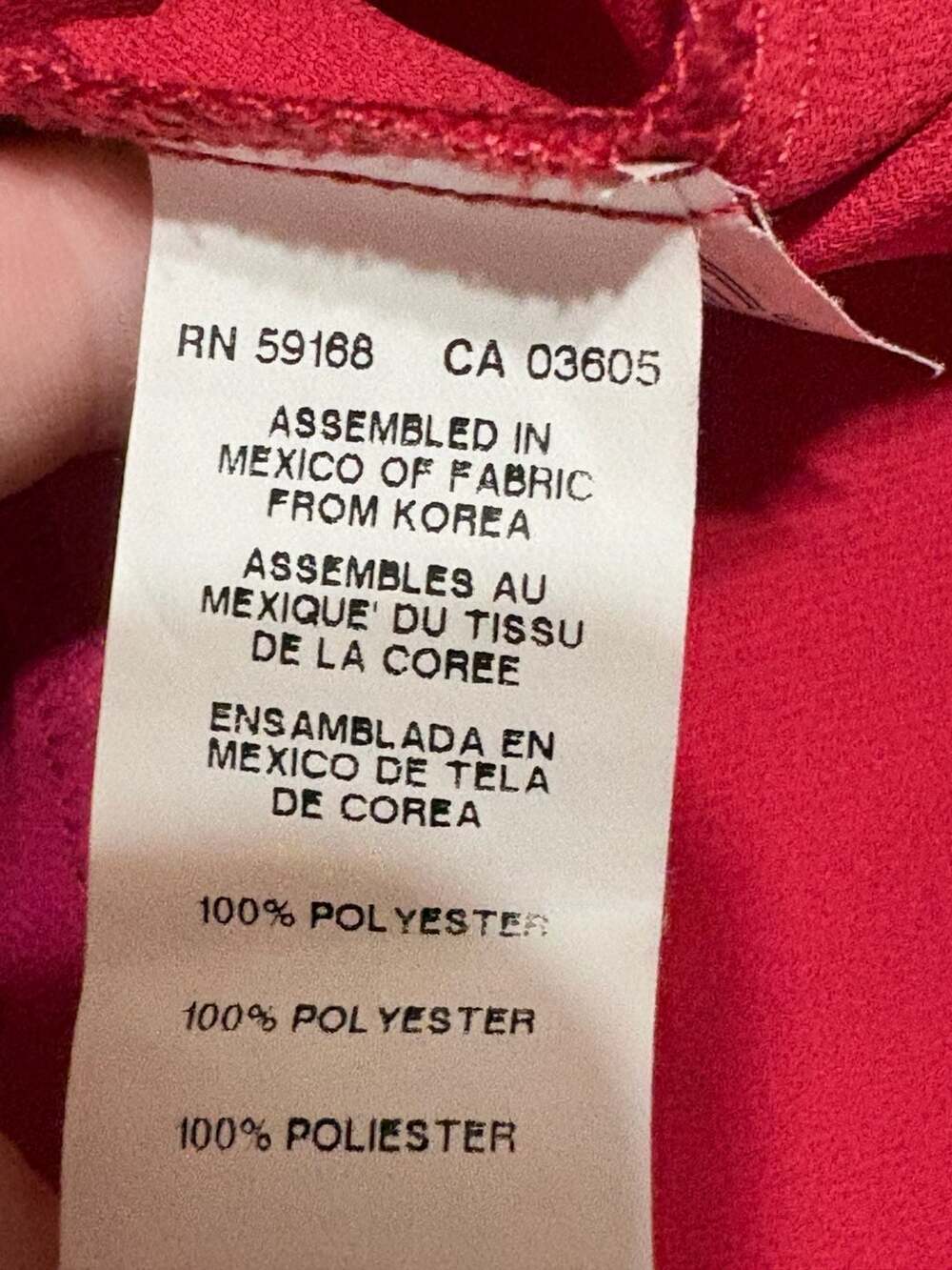 Karen Kane Red V-Neck Poncho Blouse - Picture 7 of 7